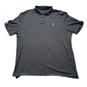 Polo Ralph Lauren Golf Polo Classic Fit Gray Short Sleeve Mens Size 2XL XXL‎